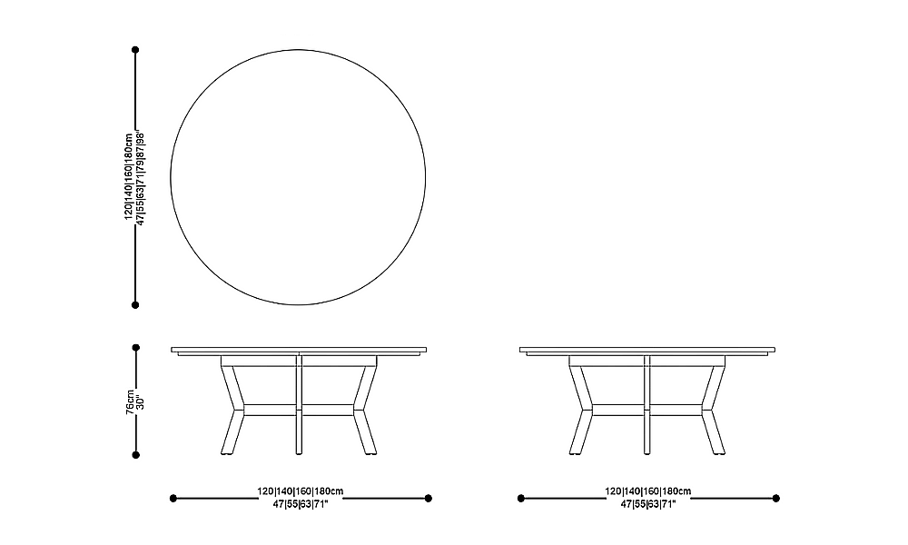 Image of the main dimensions of the product